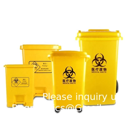 Réservoirs de déchets pour hôpitaux poubelles à roulettes pour produits biologiques Produits en plastique Hdpe Contenants de déchets dangereux poubelles pour produits biologiques