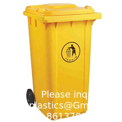 Réservoirs de déchets pour hôpitaux poubelles à roulettes pour produits biologiques Produits en plastique Hdpe Contenants de déchets dangereux poubelles pour produits biologiques
