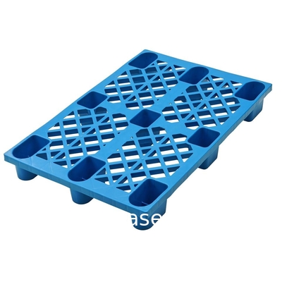 1200*1000 Pallets industriels à trois patins Euro HDPE grand empilable à quatre voies personnaliser palettes en plastique