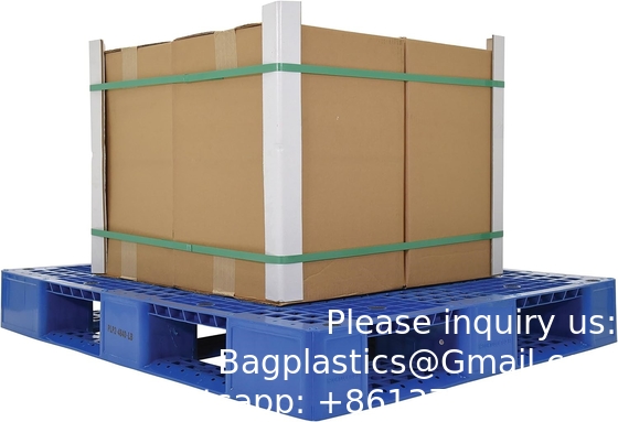 1200*1000 Pallets industriels à trois patins Euro HDPE grand empilable à quatre voies personnaliser palettes en plastique
