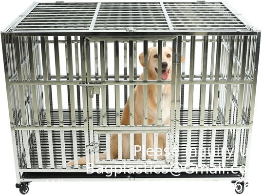 Cage de chien en acier inoxydable haute anxiété indestructible et échapper à l'épreuve du chien