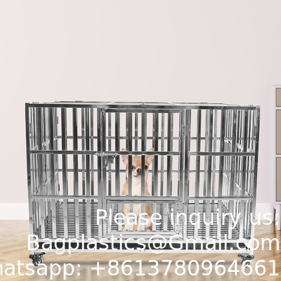 Cage de chien en acier inoxydable haute anxiété indestructible et échapper à l'épreuve du chien
