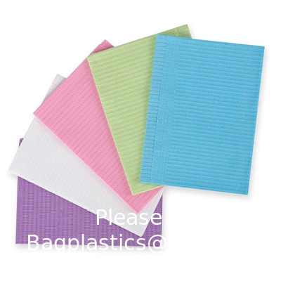 Bibe dentaire de qualité colorée 3 couches imperméable à l'eau absorbant patient médical confortable Bibe dentaire jetable