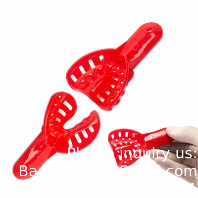 Plateau d'impression d'implants Pédopédie adultes Abdominaux adultes Dents orthodontiques Plateau dentaire Plateaux d'impression en plastique colorés