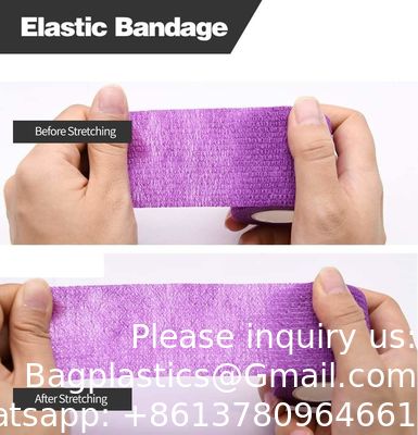 Kinésiologie Élastique Crêpe Athlétique Sport Ruban adhésif désinfection Couleur de peau Bandage pour animaux de compagnie Bandage auto-adhésif cohérent