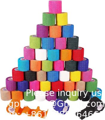 Kinésiologie Élastique Crêpe Athlétique Sport Ruban adhésif désinfection Couleur de peau Bandage pour animaux de compagnie Bandage auto-adhésif cohérent