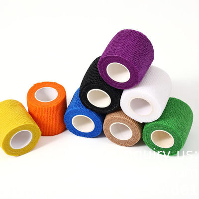 Kinésiologie Élastique Crêpe Athlétique Sport Ruban adhésif désinfection Couleur de peau Bandage pour animaux de compagnie Bandage auto-adhésif cohérent