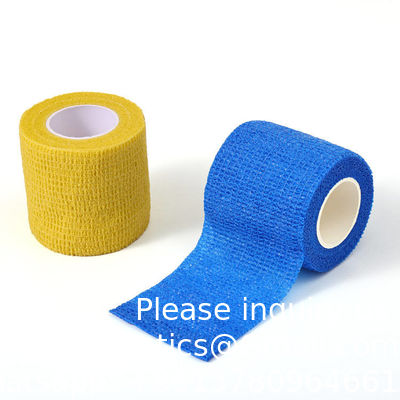 Kinésiologie Élastique Crêpe Athlétique Sport Ruban adhésif désinfection Couleur de peau Bandage pour animaux de compagnie Bandage auto-adhésif cohérent