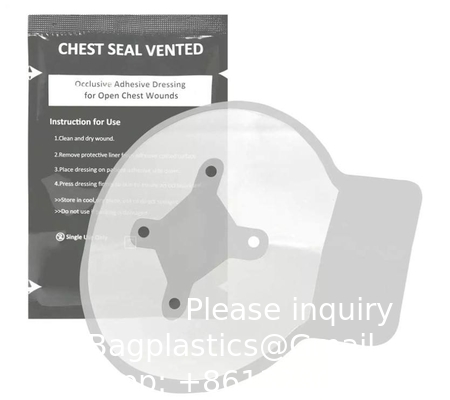OEM en gros trousse de premiers secours pansement de blessure d'urgence pour ouvrir la plaie thoracique Hydrocolloïde pansement bandage