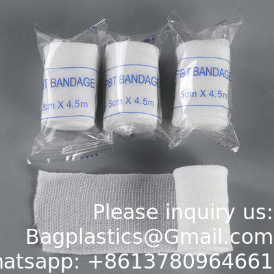 Les premiers secours Bandage de haute qualité épaisse gaze chirurgicale stérile cohésive crêpe élastique gaze médicale rouleau