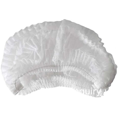 Bouffant Casquettes à usage unique Casquette de douche personnalisée Hôtel Aménagement salle de bain Spa Casquette de cheveux imperméable à l'eau Casquette blanche jetable