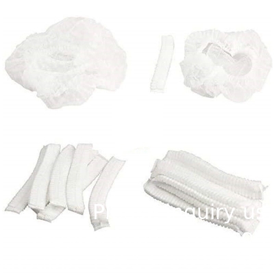 Bouffant Casquettes à usage unique Casquette de douche personnalisée Hôtel Aménagement salle de bain Spa Casquette de cheveux imperméable à l'eau Casquette blanche jetable