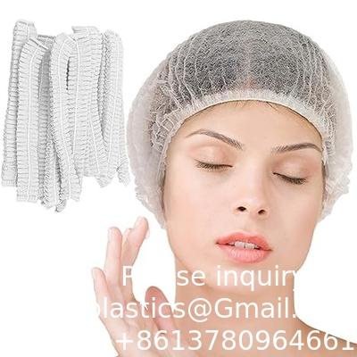 Bouffant Casquettes à usage unique Casquette de douche personnalisée Hôtel Aménagement salle de bain Spa Casquette de cheveux imperméable à l'eau Casquette blanche jetable