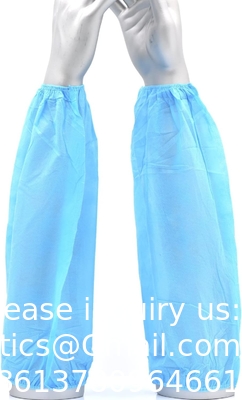 Protège-mains non tissé Fermetures élastiques Manche à bras durable imperméable à l'eau Couvercle à manche microporeux jetable