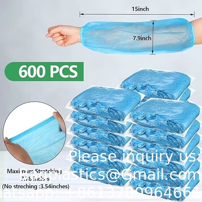 Couvertures à manches jetables en tissu non tissé Manches de bras Manches de protection de 15 pouces pour les bras avec fermeture élastique