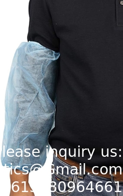 Couvertures à manches jetables en tissu non tissé Manches de bras Manches de protection de 15 pouces pour les bras avec fermeture élastique