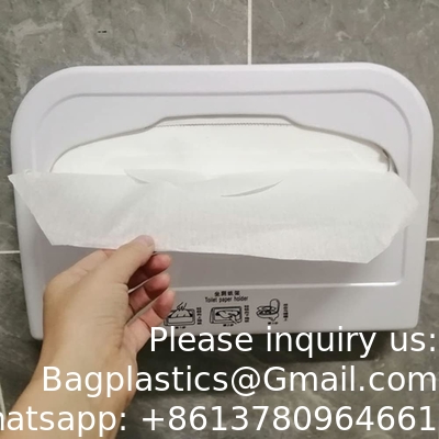 Couverture de siège de toilette jetable en papier biodégradable et étanche Couverture de siège de toilette pour adultes Enfants, idéal pour l'hôtel