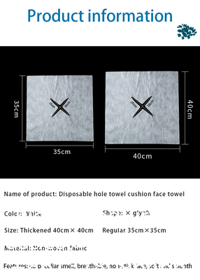 Massage serviette jetable non tissée avec appuie-tête Salon de beauté jetable Grotte Massage Mateau oreiller serviette