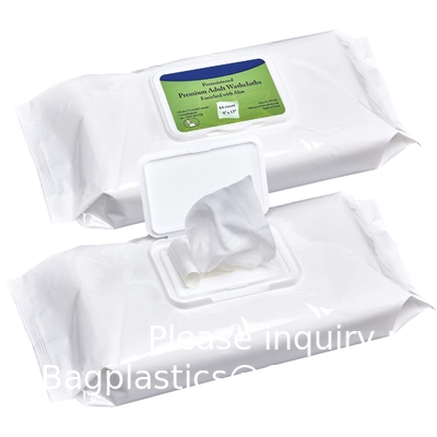 Seringues pour adultes humides jetables, 64 paquets - Tissu doux préhumidifié pour personnes âgées et bébés - enrichi en aloe