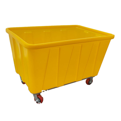 1040x640x1750mm Chine Fabricant HDPE Chariot de blanchisserie lourd pour hôtel et hôpital Chariot de cage en vrac en plastique