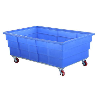 1040x640x1750mm Chine Fabricant HDPE Chariot de blanchisserie lourd pour hôtel et hôpital Chariot de cage en vrac en plastique