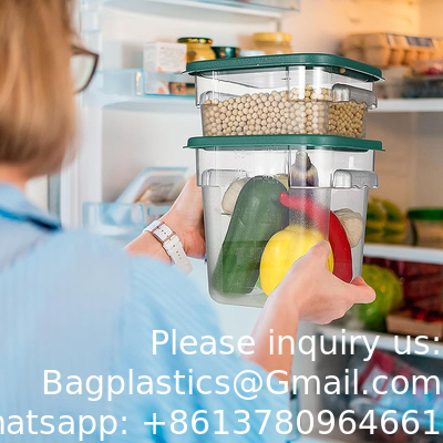 Contenant de stockage de nourriture en plastique recyclable durable Contenant de stockage de riz Organisateur de cuisine PC Contenant de stockage de nourriture