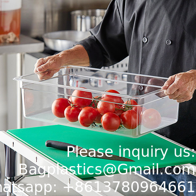 Taille personnalisée Équipement de restauration commerciale Hôtel Fournitures de restauration Plateau à râper PC plastique Contenant Gastronorm
