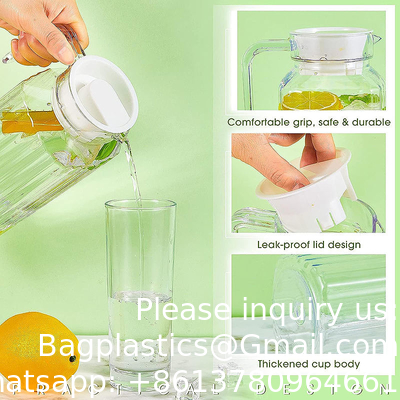 De haute qualité 1800 ml Carafe d'eau Juice de verre Pitcher Jug fournitures de restaurant, fournitures de cuisine, fournitures d'hôtel