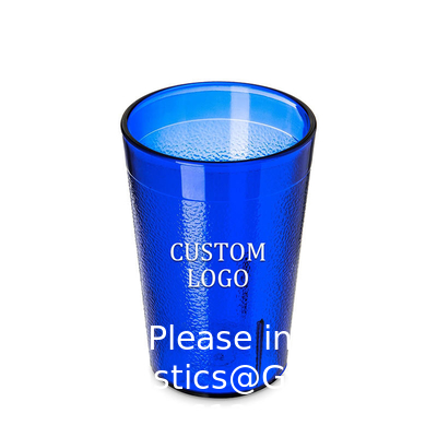 8 oz Custom Tumbler Cup Logo Ambre Verres à boire de l'eau Tumbler plastique Tumbler tasse à boisson