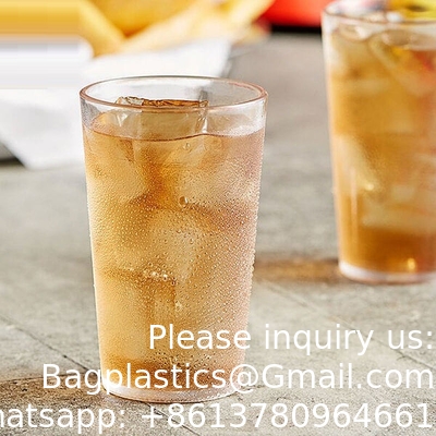 8 oz Custom Tumbler Cup Logo Ambre Verres à boire de l'eau Tumbler plastique Tumbler tasse à boisson