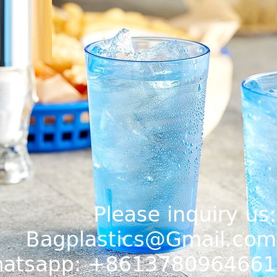 8 oz Custom Tumbler Cup Logo Ambre Verres à boire de l'eau Tumbler plastique Tumbler tasse à boisson