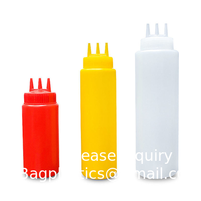 Bouteilles à épices pour les liquides pour le sirop, le ketchup, les sauces, les vinaigrettes, l'huile, les bouteilles de sucre de miel