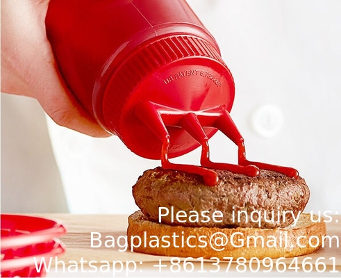 Bouteilles à épices pour les liquides pour le sirop, le ketchup, les sauces, les vinaigrettes, l'huile, les bouteilles de sucre de miel