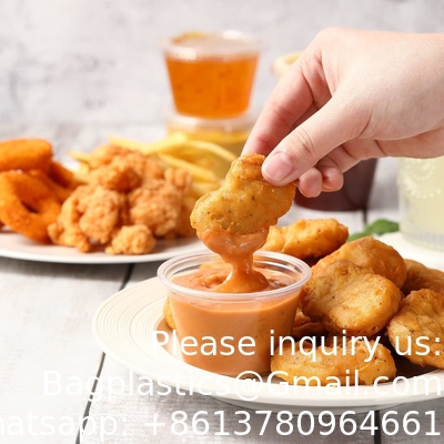 Coupe à portions avec couvercle, petit récipient en plastique avec couvercle, coupe à souffle étanche, coupe à soupe, sauce