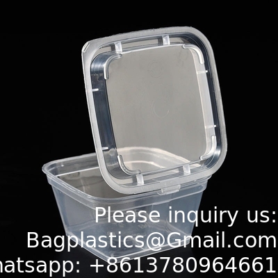 1 oz 2 oz 3 oz 4 oz Coupe à la sauce au piment jetable à emporter en PP, en plastique transparent, avec couvercle à charnière