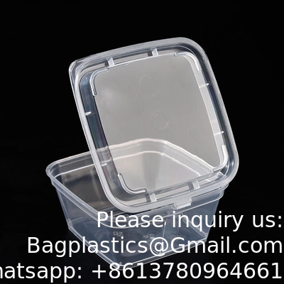 1 oz 2 oz 3 oz 4 oz Coupe à la sauce au piment jetable à emporter en PP, en plastique transparent, avec couvercle à charnière
