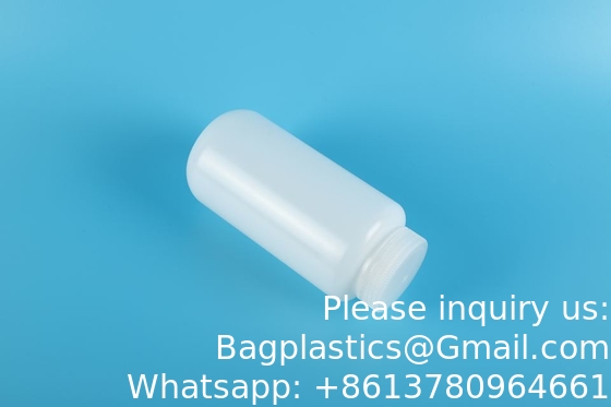 HDPE bouteilles en plastique à large bouche Bouteille d'échantillon de laboratoire Bouteilles de réactif de laboratoire Bouteilles d'étanchéité d'échantillon