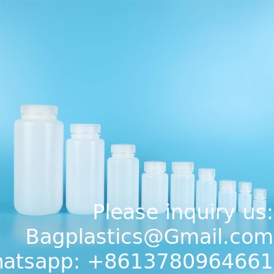 HDPE bouteilles en plastique à large bouche Bouteille d'échantillon de laboratoire Bouteilles de réactif de laboratoire Bouteilles d'étanchéité d'échantillon