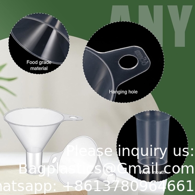 Laboratoire Grand fabricant d'entonnoirs en plastique Entraînements de laboratoire fournitures de soins de santé Entraînements de filtre à large bouche, clairs