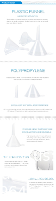 Fabricant directement en laboratoire Funnel en plastique transparent bon marché, Funnel de distribution de mini-parfums en plastique PP transparent