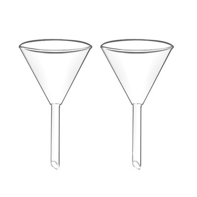 Fonceau en verre à tiges courtes Fonceau de filtre de laboratoire en verre borosilicate, de 120 mm de diamètre et de longueur de tiges