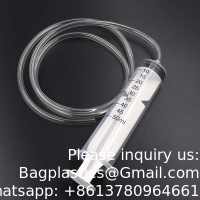 Seringues avec tubes Seringues en plastique avec tubes pour la distribution, l'injection, la filtration, les laboratoires scientifiques (tube de 1 mètre)