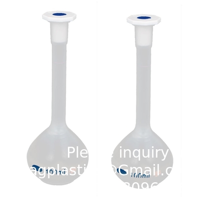 100 ml de flacons de mesure volumétriques en plastique pour laboratoire avec capuchon à capuche étanche à la chaleur pour laboratoire