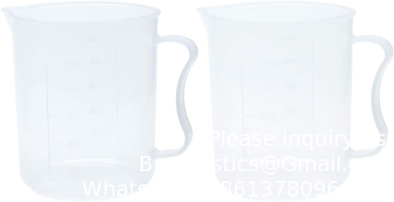 500 ml tasses à mesurer en plastique transparent à bec pour laboratoire, cuisine