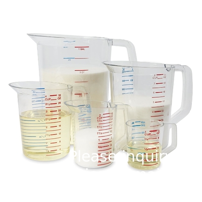 500 ml tasses à mesurer en plastique transparent à bec pour laboratoire, cuisine