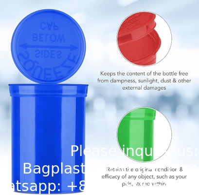 Bouteille de pilule claire Bouteille de médicament en plastique Bouteille de réactif vide Bouteille de produits chimiques avec capuchon pour poudre liquide solide