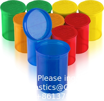 Bouteille de pilule claire Bouteille de médicament en plastique Bouteille de réactif vide Bouteille de produits chimiques avec capuchon pour poudre liquide solide