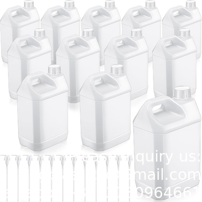 Boisseau en plastique de 1 litre avec couvercle anti-enfants, conteneurs de stockage lourds de 0,7 litre avec poignée et pompe ergonomiques