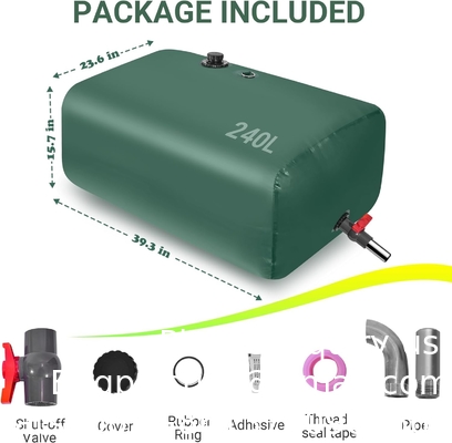 Bouches de stockage d'eau d'urgence - Sac d'eau douce de grande capacité, réservoir pliable pour résister à la sécheresse