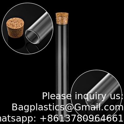 Science 12Pcs 25x200mm ((80ml) Tubes d'essai en verre avec bouchons de liège